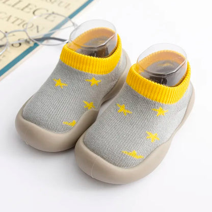 "Cozy and Stylish Baby Toddler Sock Shoes - Non Slip, Breathable, and Lightweight Slip-On Sneakers for Girls and Boys"