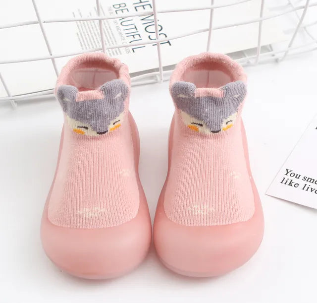 "Cozy and Stylish Baby Toddler Sock Shoes - Non Slip, Breathable, and Lightweight Slip-On Sneakers for Girls and Boys"
